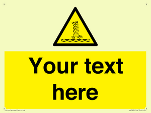 Custom warning artificial waterfall